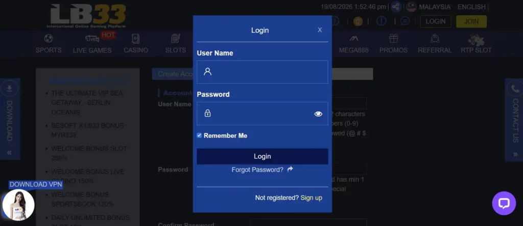 LB33 Login