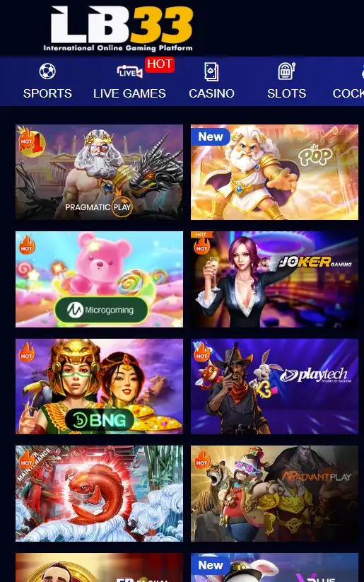 Games Available on the LB33 App